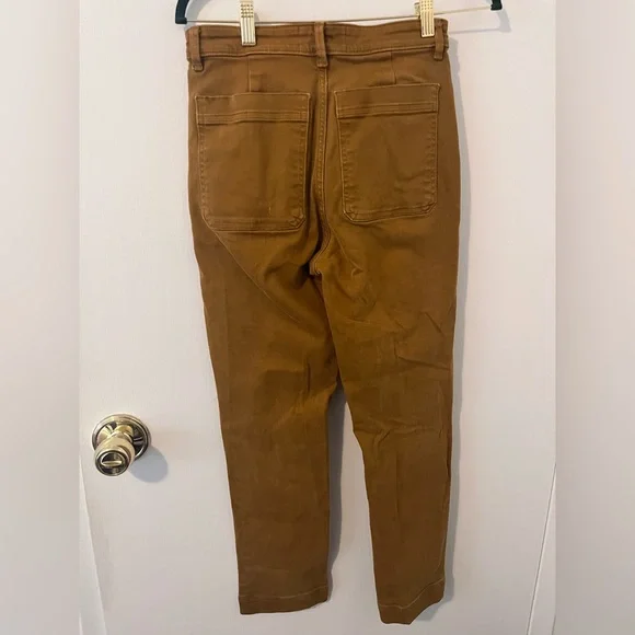 Everlane The Slim Leg Crop Pants Regular Mustard Women’s Size 2 - Picture 5 of 11